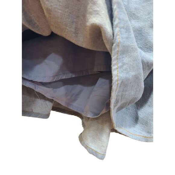 Free People Rising Sun Mini Denim Patched Halter Contrast Exposed Back | M EUC - Picture 11 of 12